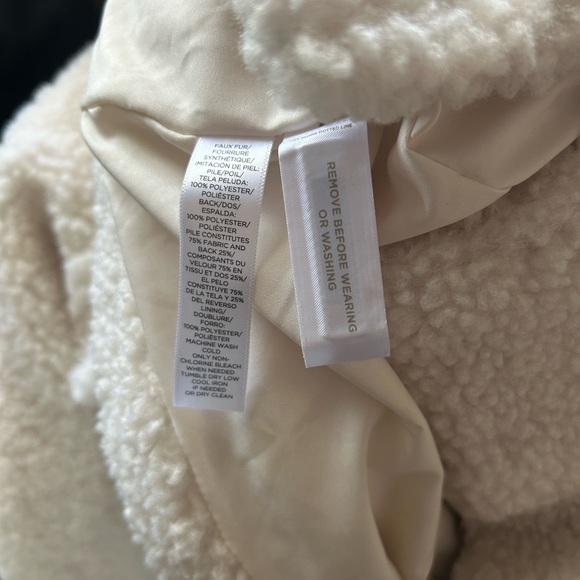 NWT Loft Fuzzy Sherpa Longline Zip Up Jacket Women's size XL - Picture 5 of 6